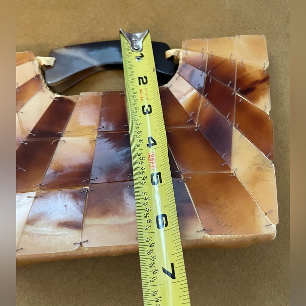 Tortoise Shell Tile Small Handbag - image 8